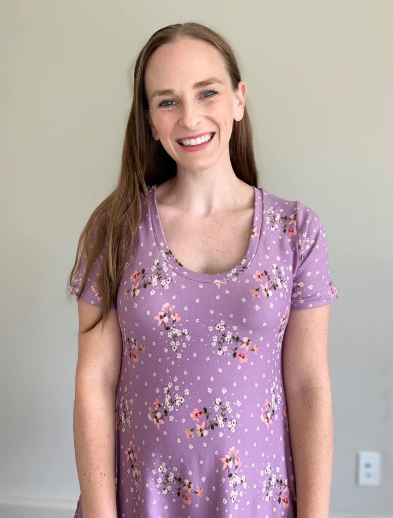 Double Brushed Poly Lilac Floral Bloomsome Seweird Fabric